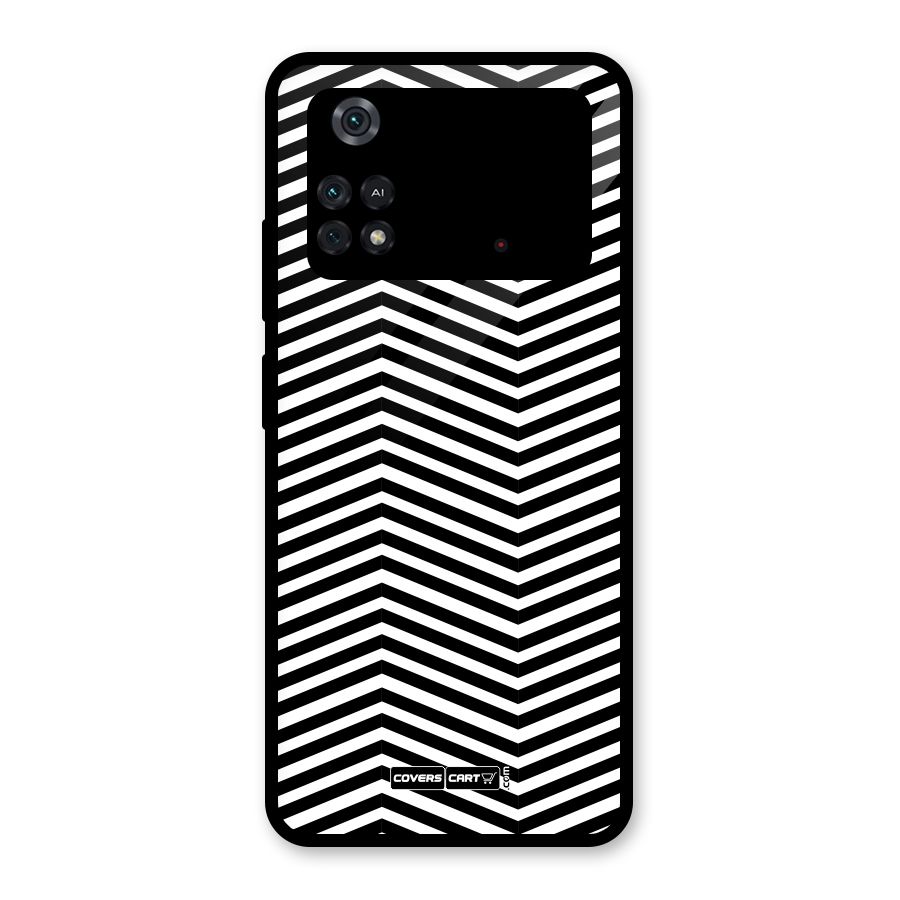 Classy Zig Zag Glass Back Case for Poco M4 Pro 4G