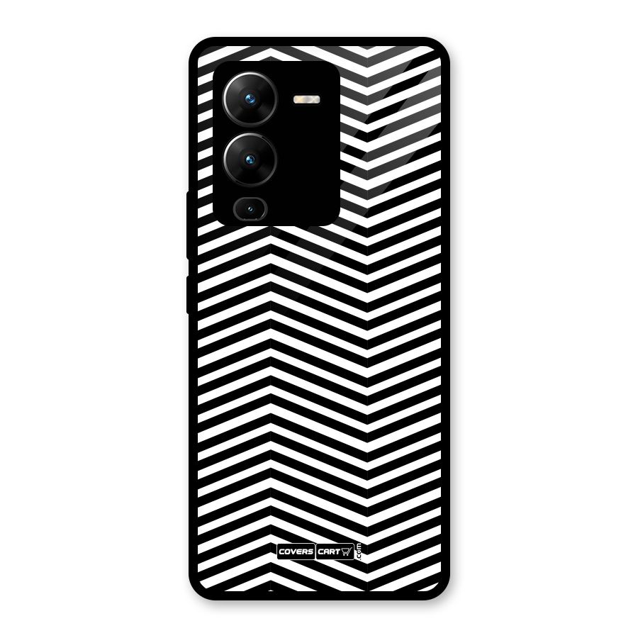 Classy Zig Zag Glass Back Case for Vivo V25 Pro