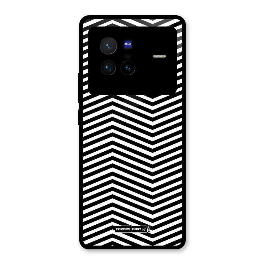 Classy Zig Zag Glass Back Case for Vivo X80