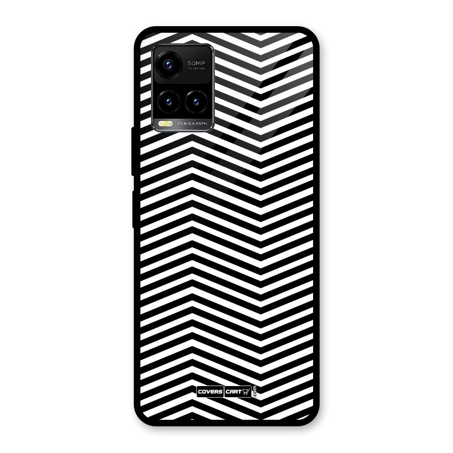 Classy Zig Zag Glass Back Case for Vivo Y21A