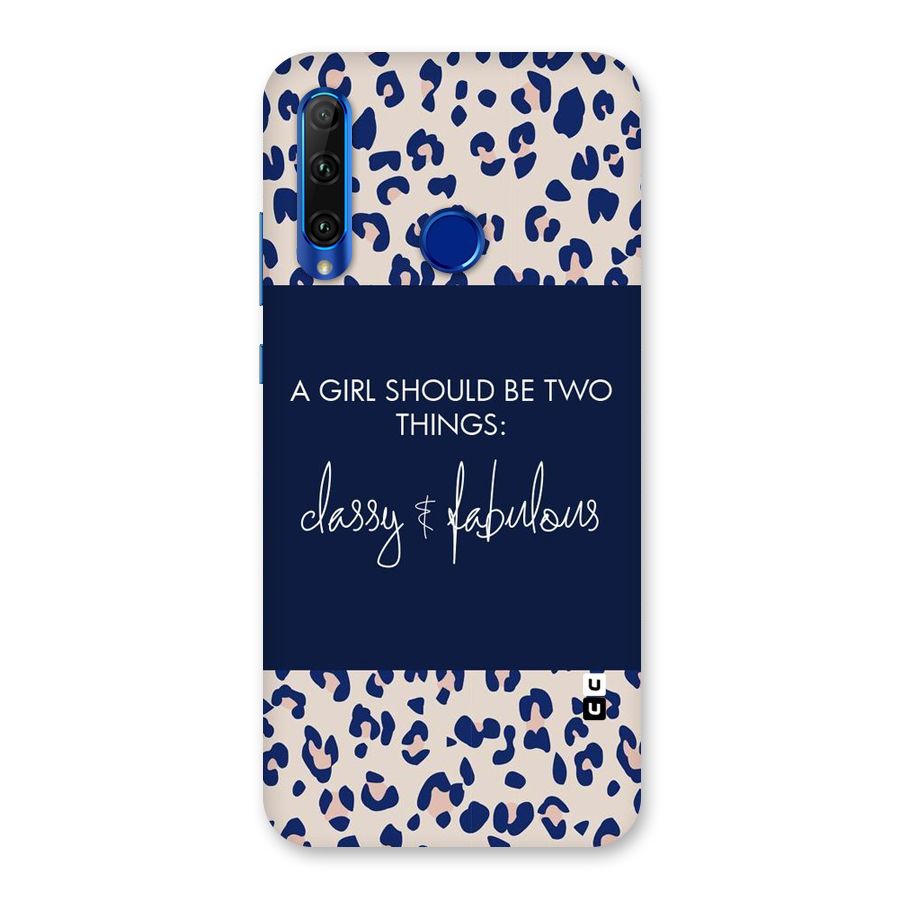 Classy and Fabulous Back Case for Honor 20i