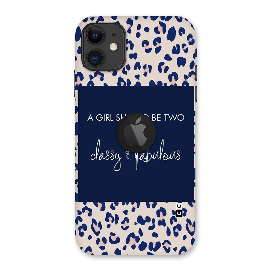 Classy and Fabulous Back Case for iPhone 11 Logo Cut
