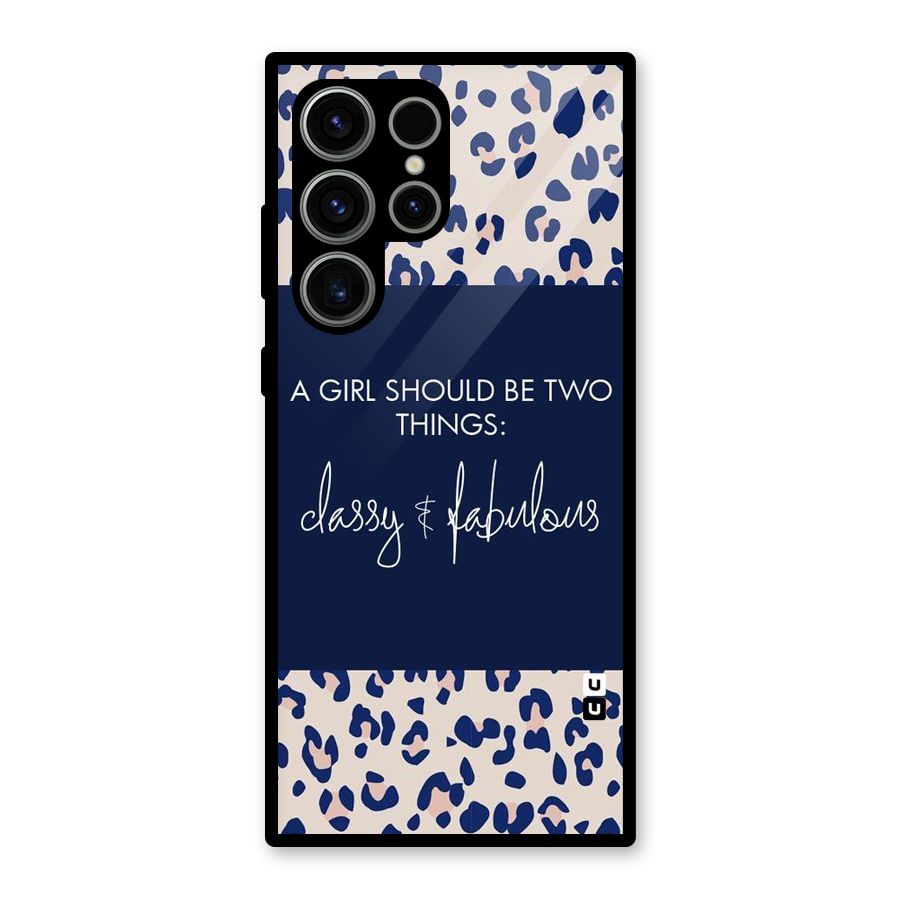 Classy and Fabulous Glass Back Case for Galaxy S23 Ultra