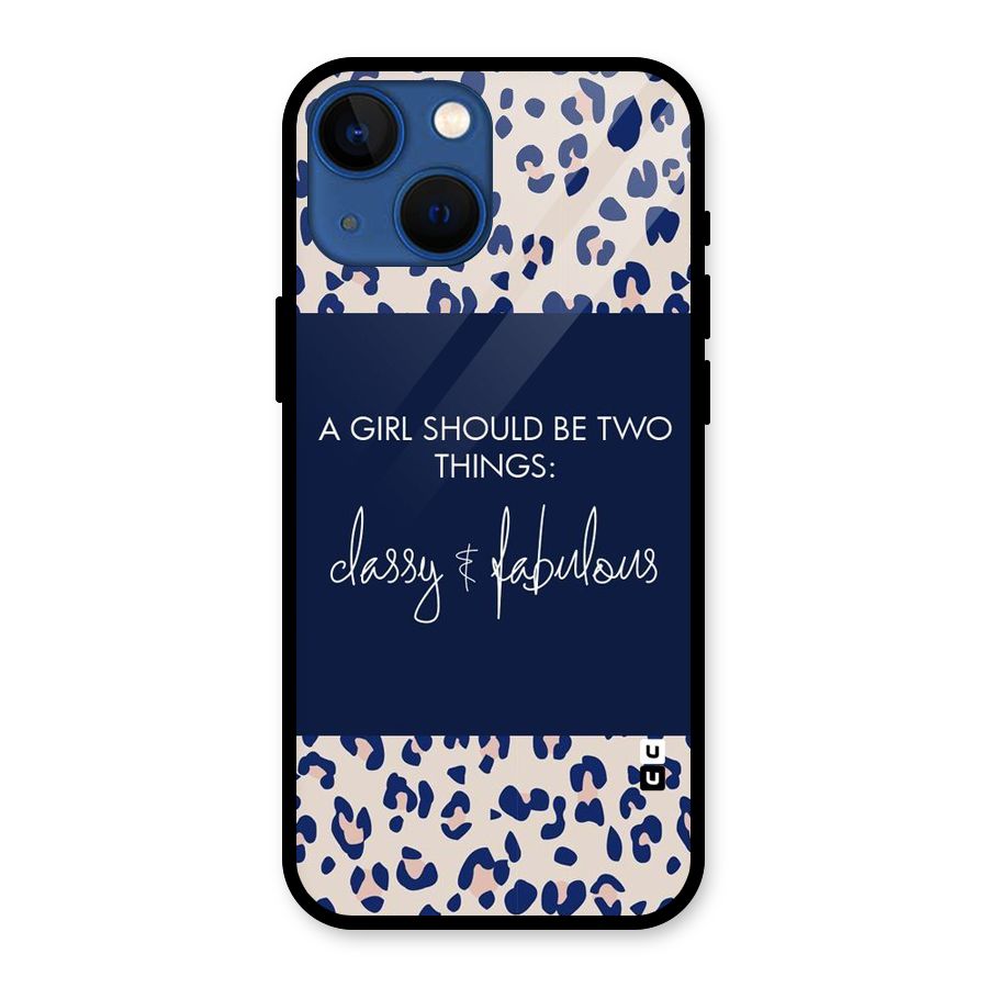 Classy and Fabulous Glass Back Case for iPhone 13 Mini