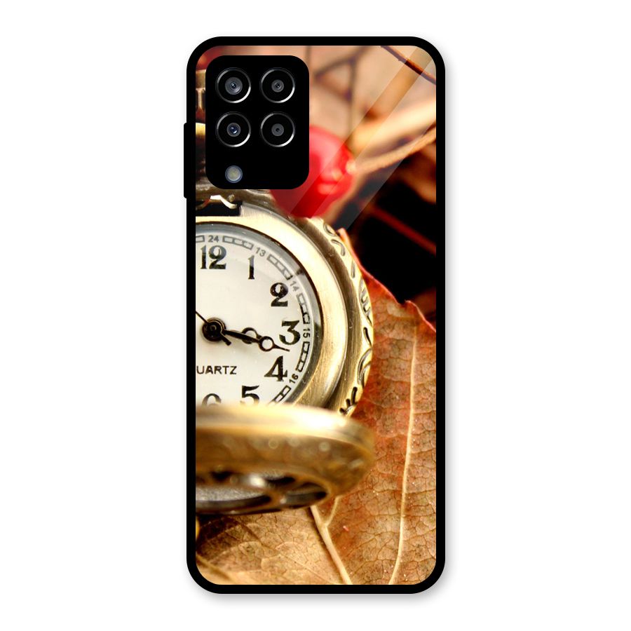 Clock And Cherry Glass Back Case for Galaxy M33