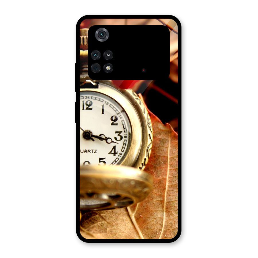 Clock And Cherry Glass Back Case for Poco M4 Pro 4G