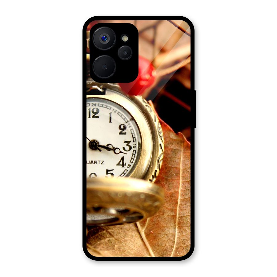 Clock And Cherry Glass Back Case for Realme 9i 5G