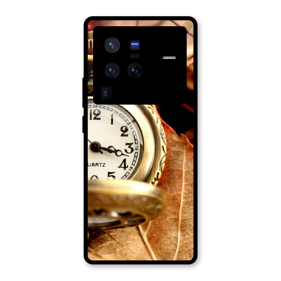 Clock And Cherry Glass Back Case for Vivo X80 Pro