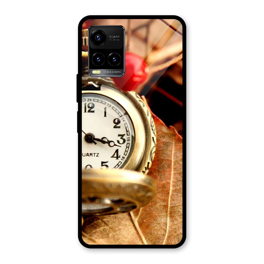 Clock And Cherry Glass Back Case for Vivo Y21T