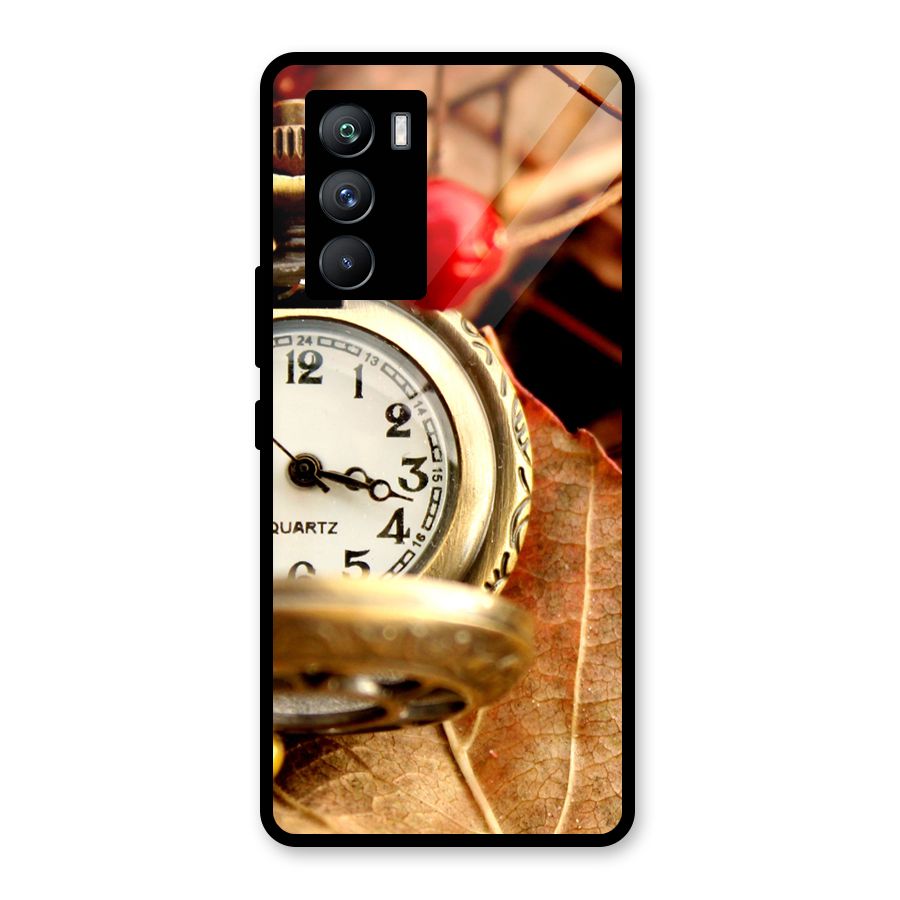 Clock And Cherry Glass Back Case for Vivo iQOO 9 SE
