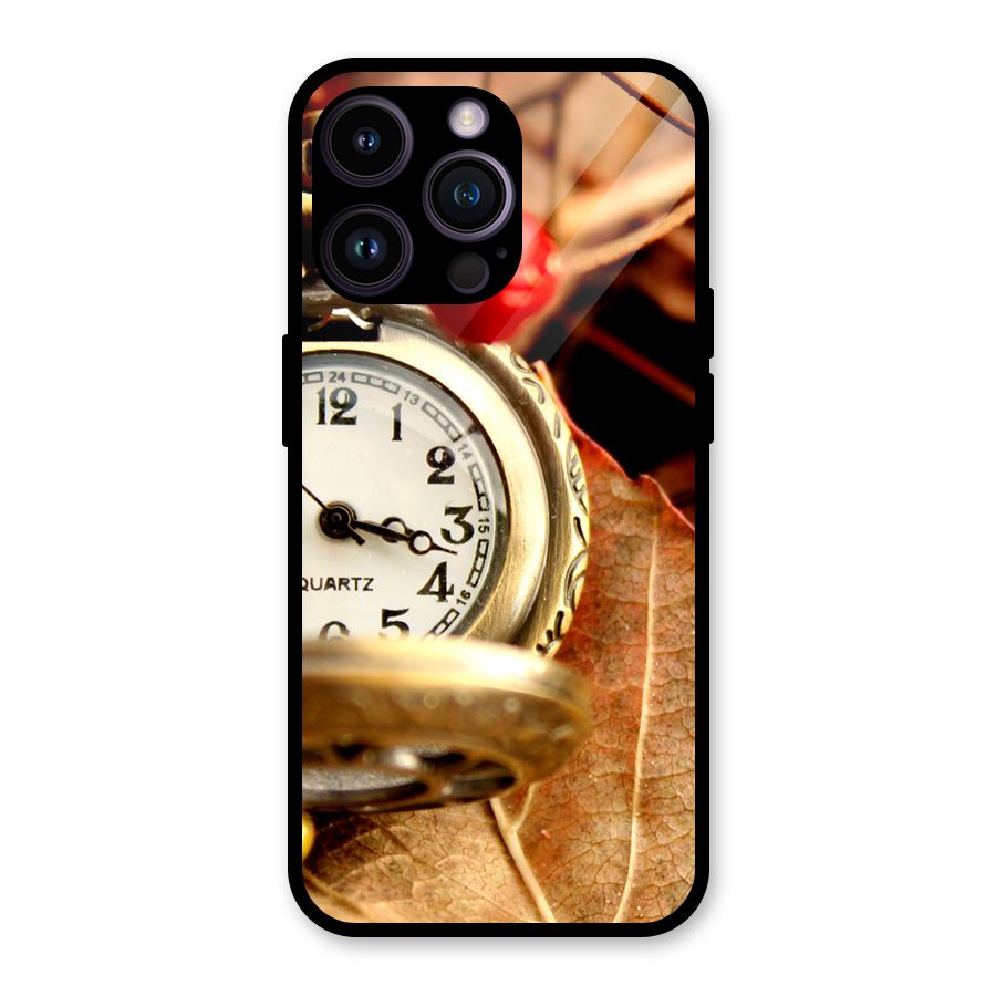 Clock And Cherry Glass Back Case for iPhone 14 Pro Max