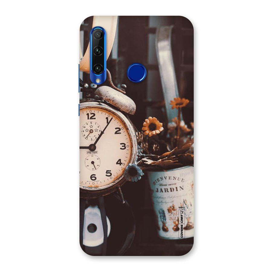 Clock And Flowers Back Case for Honor 20i