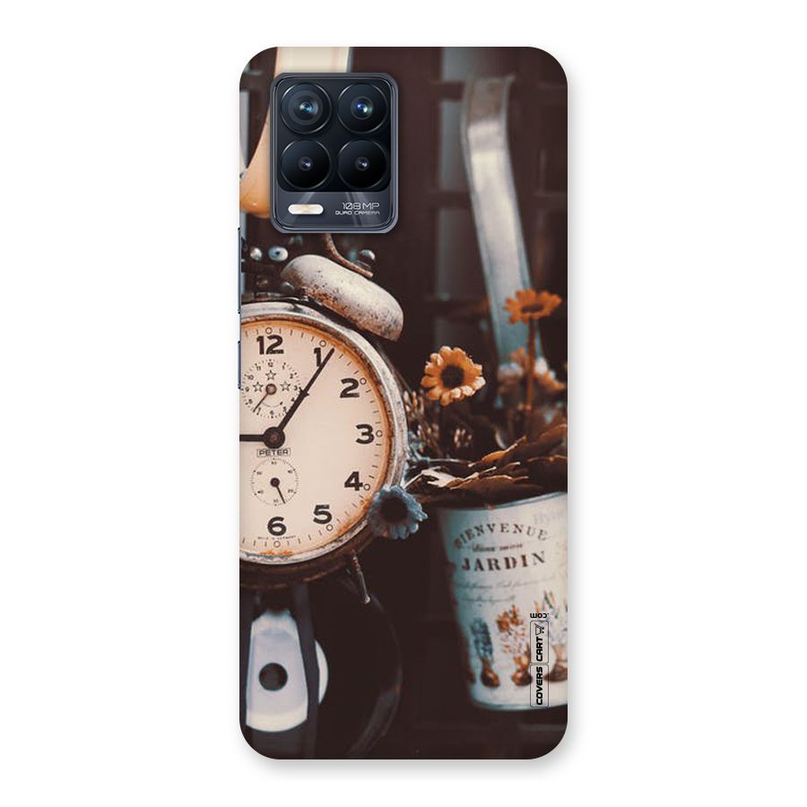 Clock And Flowers Back Case for Realme 8 Pro