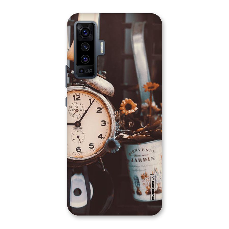Clock And Flowers Back Case for Vivo X50
