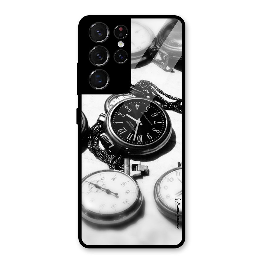 Clock Collection Glass Back Case for Galaxy S21 Ultra 5G