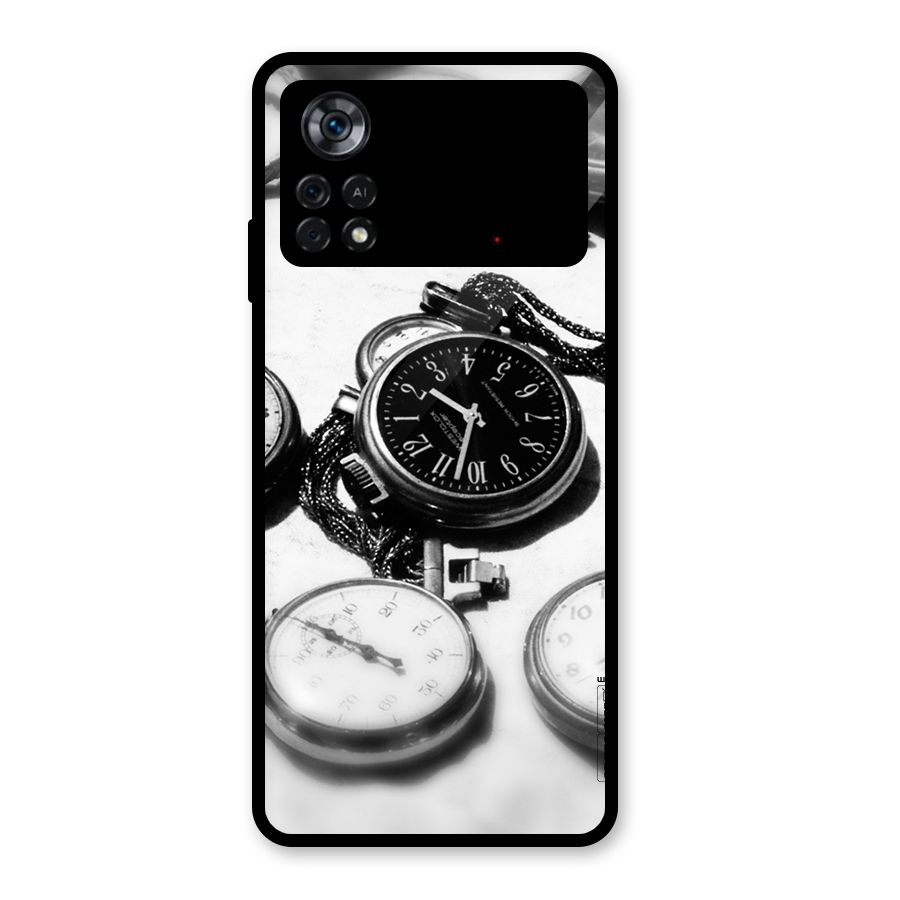 Clock Collection Glass Back Case for Poco X4 Pro 5G