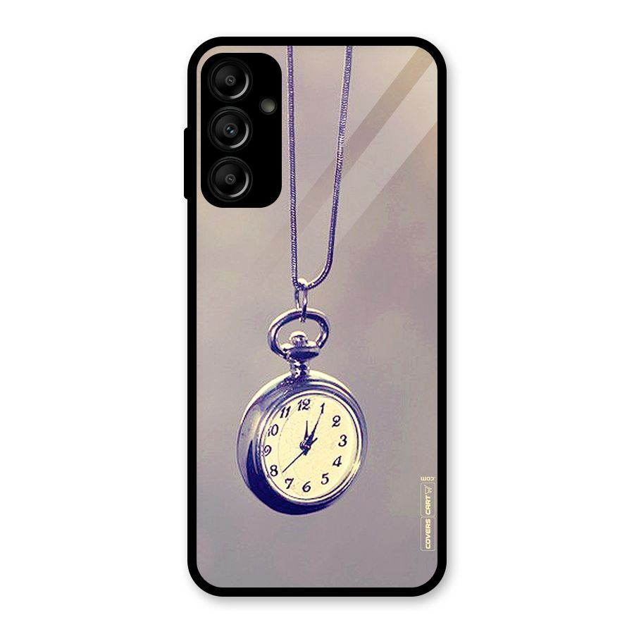 Clock Locket Glass Back Case for Galaxy A14 5G