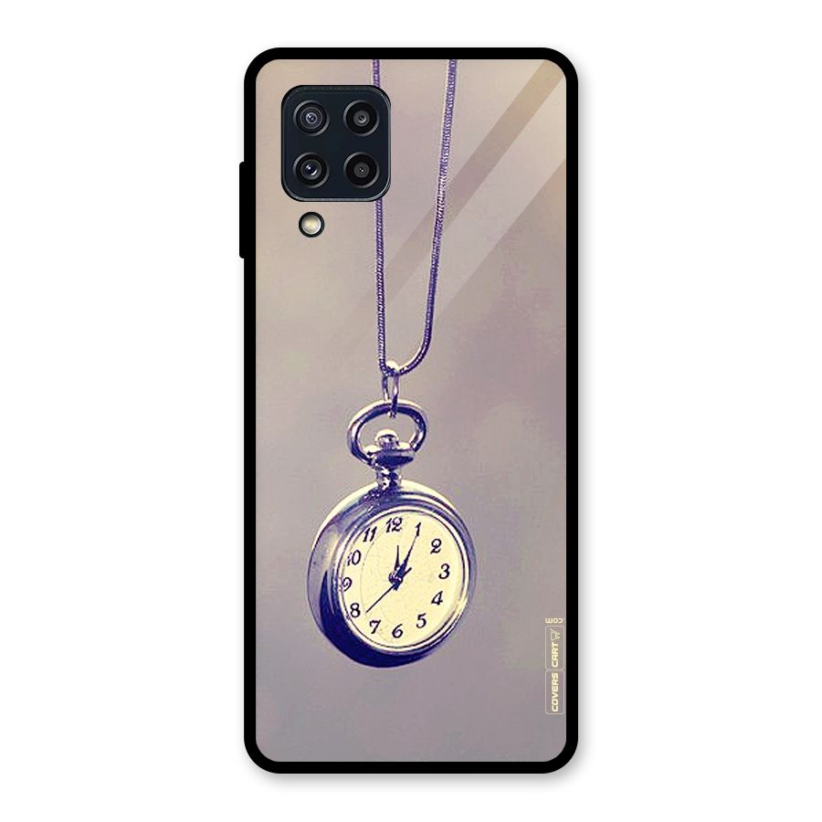 Clock Locket Glass Back Case for Galaxy M32