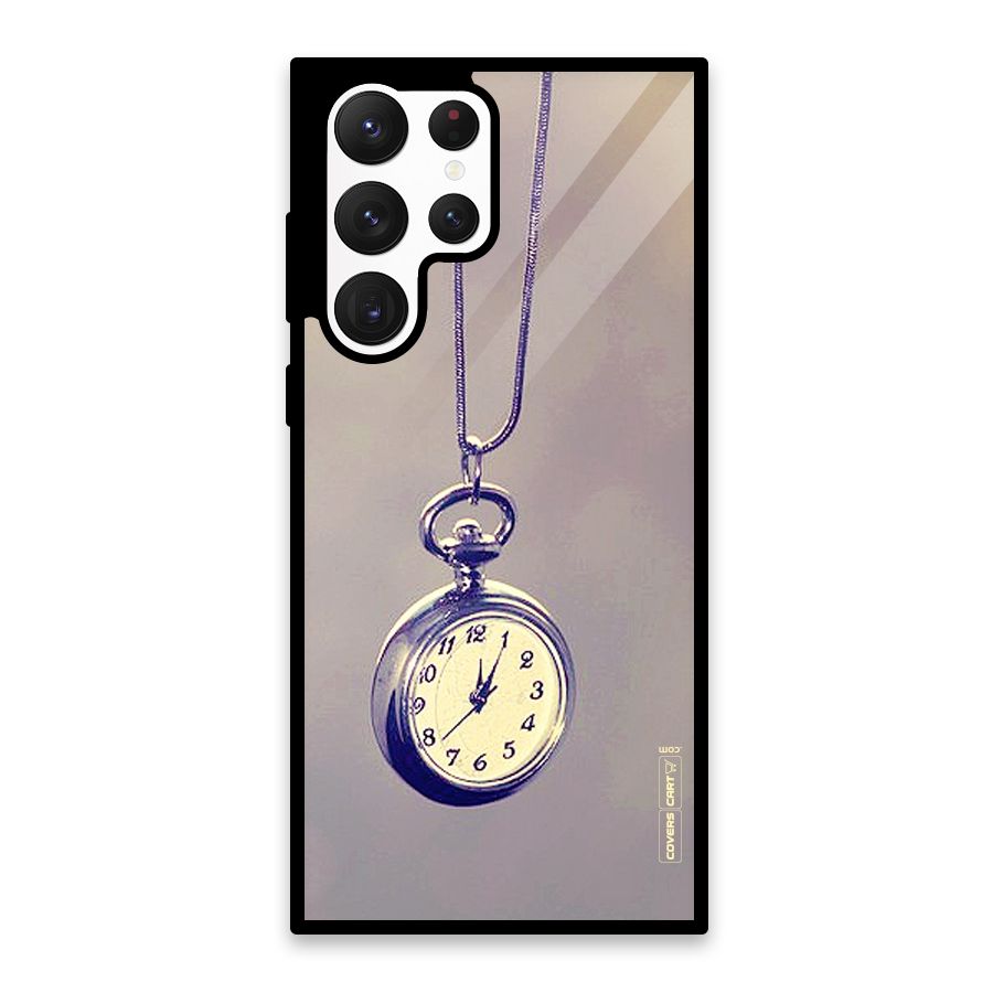 Clock Locket Glass Back Case for Galaxy S22 Ultra 5G