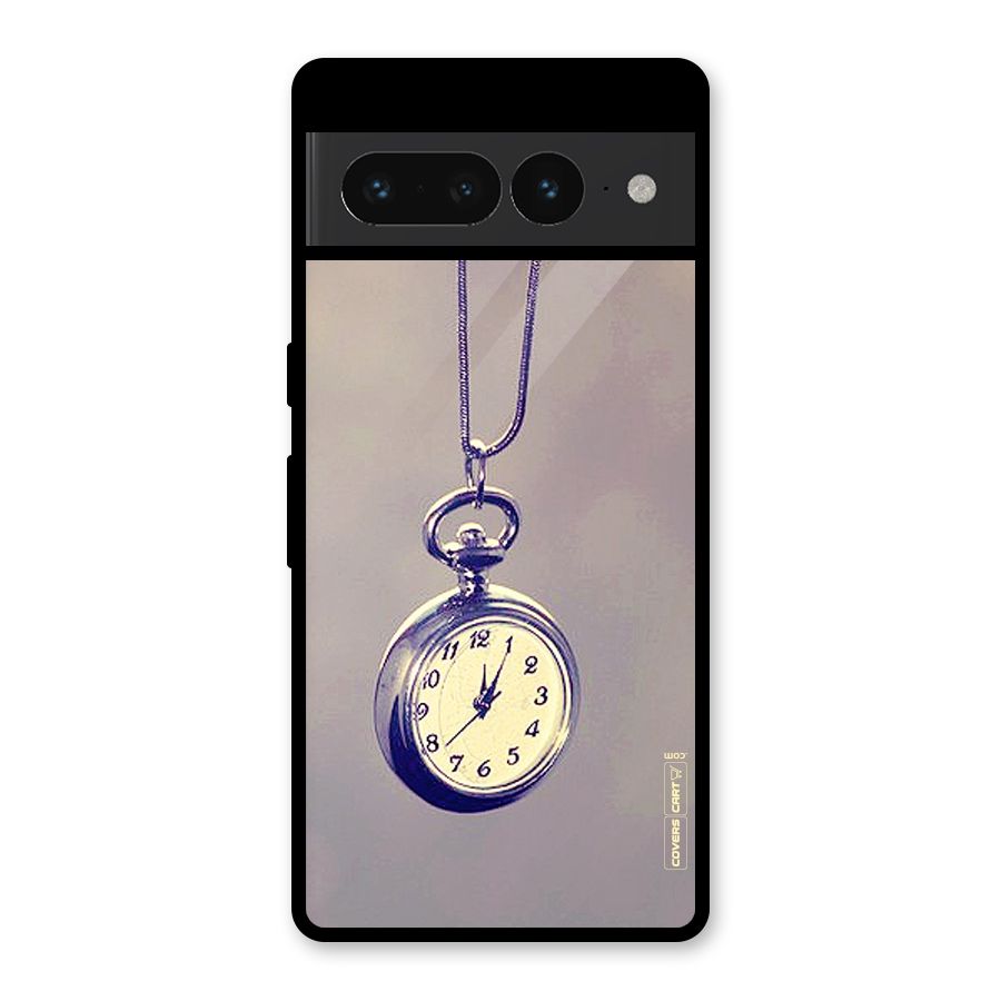 Clock Locket Glass Back Case for Google Pixel 7 Pro