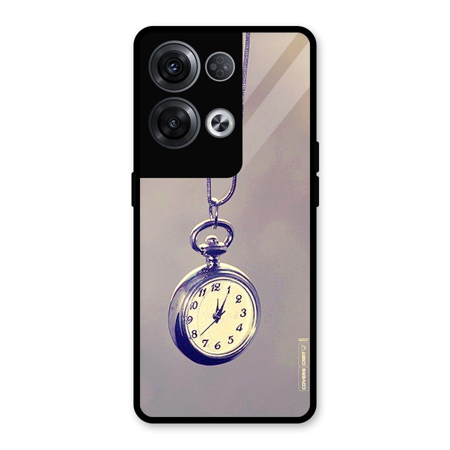 Clock Locket Glass Back Case for Oppo Reno8 Pro 5G
