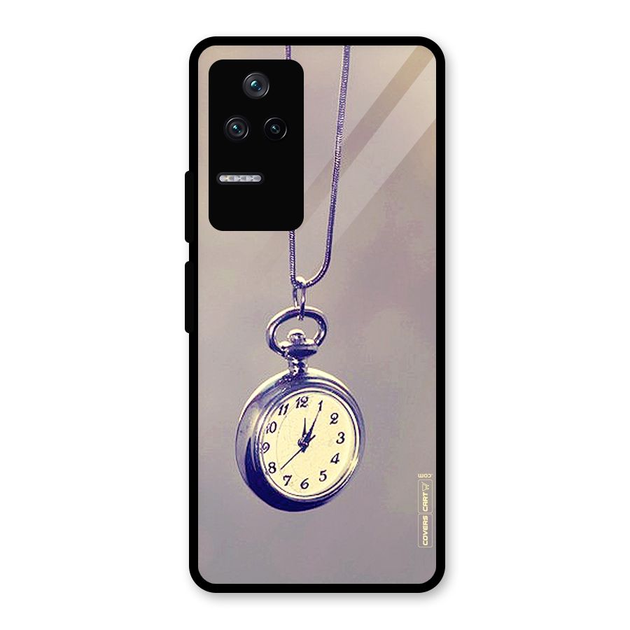 Clock Locket Glass Back Case for Poco F4 5G