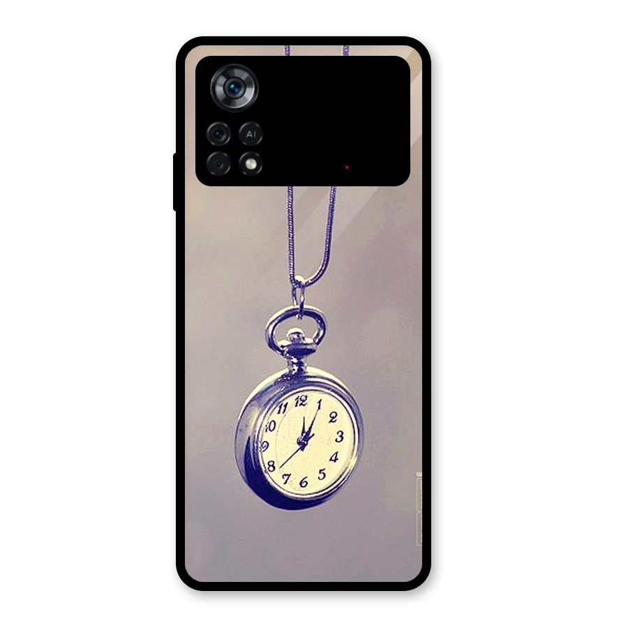 Clock Locket Glass Back Case for Poco X4 Pro 5G