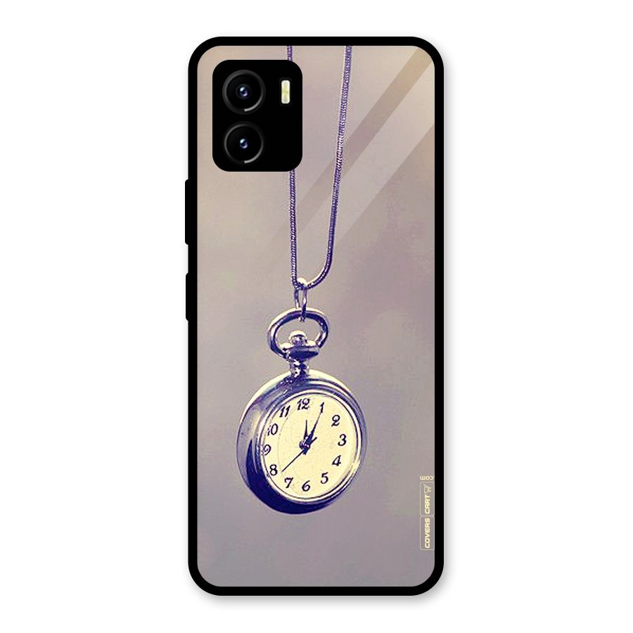 Clock Locket Glass Back Case for Vivo Y15s