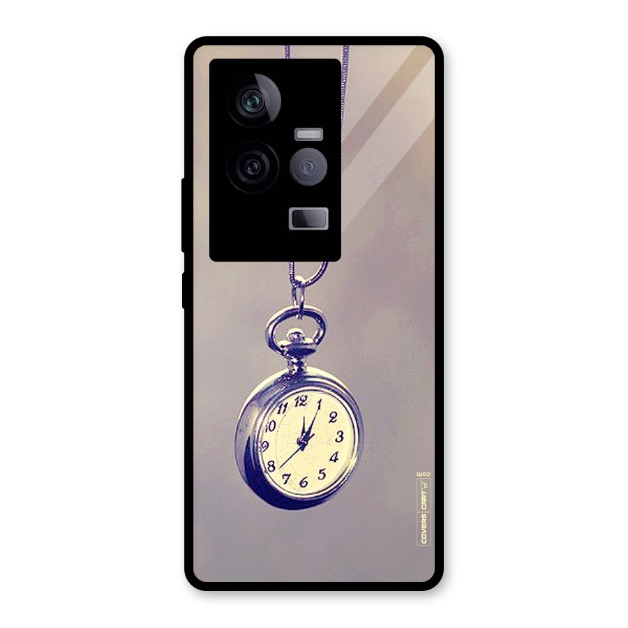 Clock Locket Glass Back Case for Vivo iQOO 11 5G