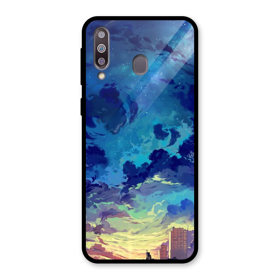 Cloud Art Glass Back Case for Galaxy M30