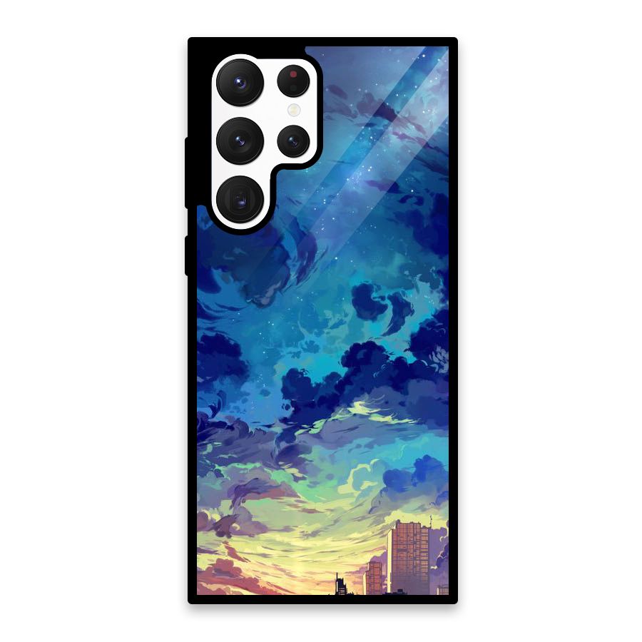 Cloud Art Glass Back Case for Galaxy S22 Ultra 5G