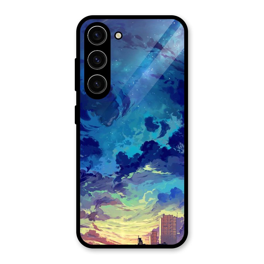 Cloud Art Glass Back Case for Galaxy S23