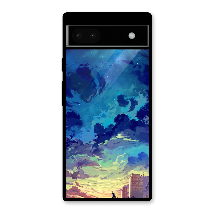 Cloud Art Glass Back Case for Google Pixel 6a