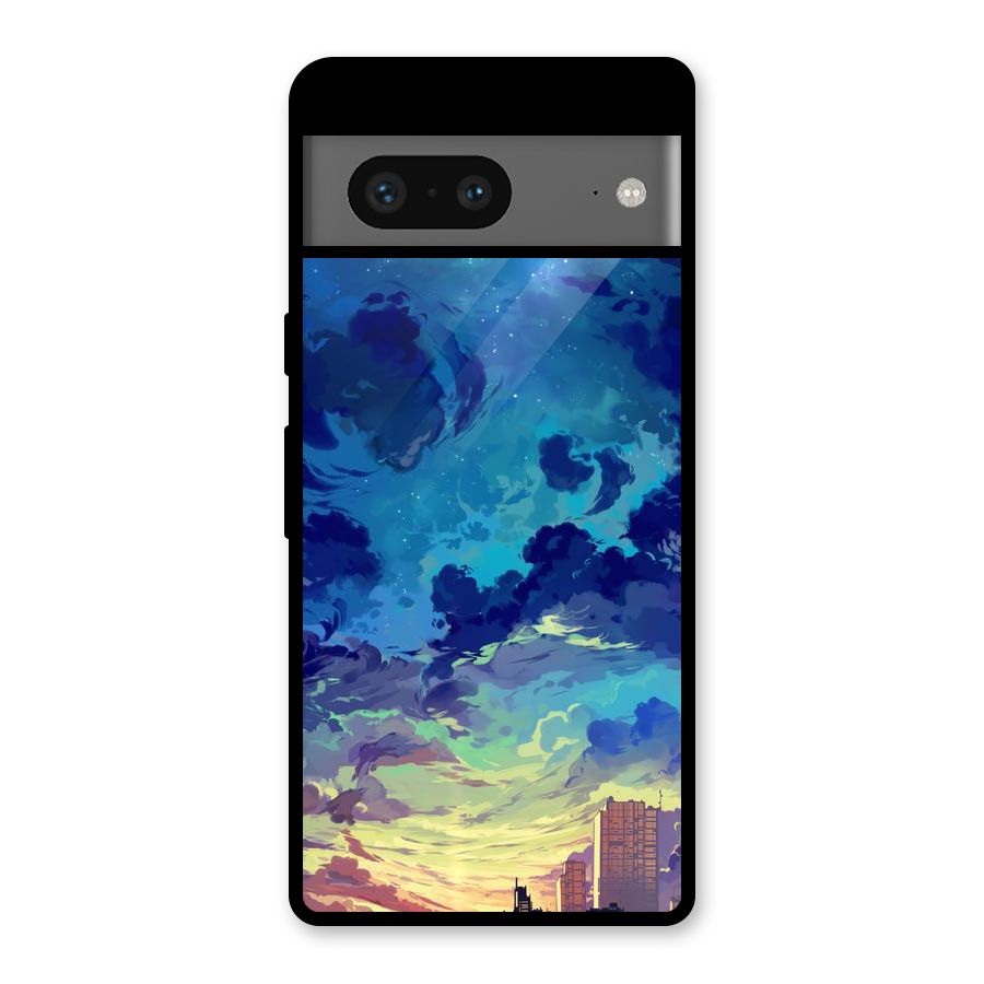 Cloud Art Glass Back Case for Google Pixel 7