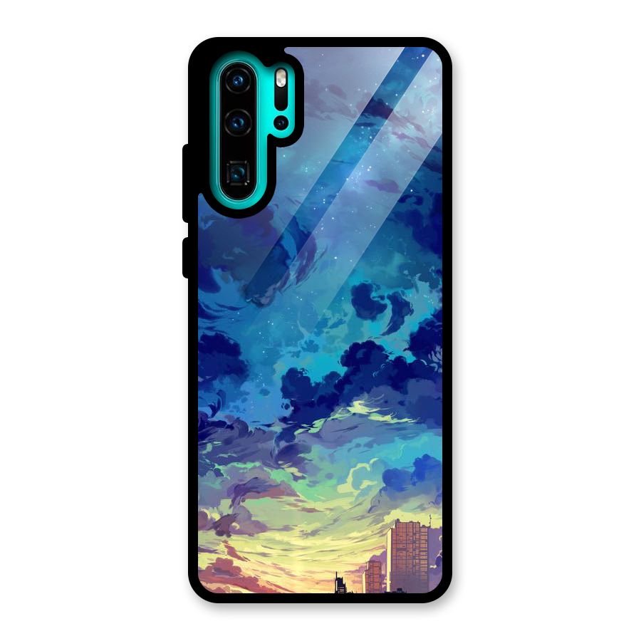 Cloud Art Glass Back Case for Huawei P30 Pro