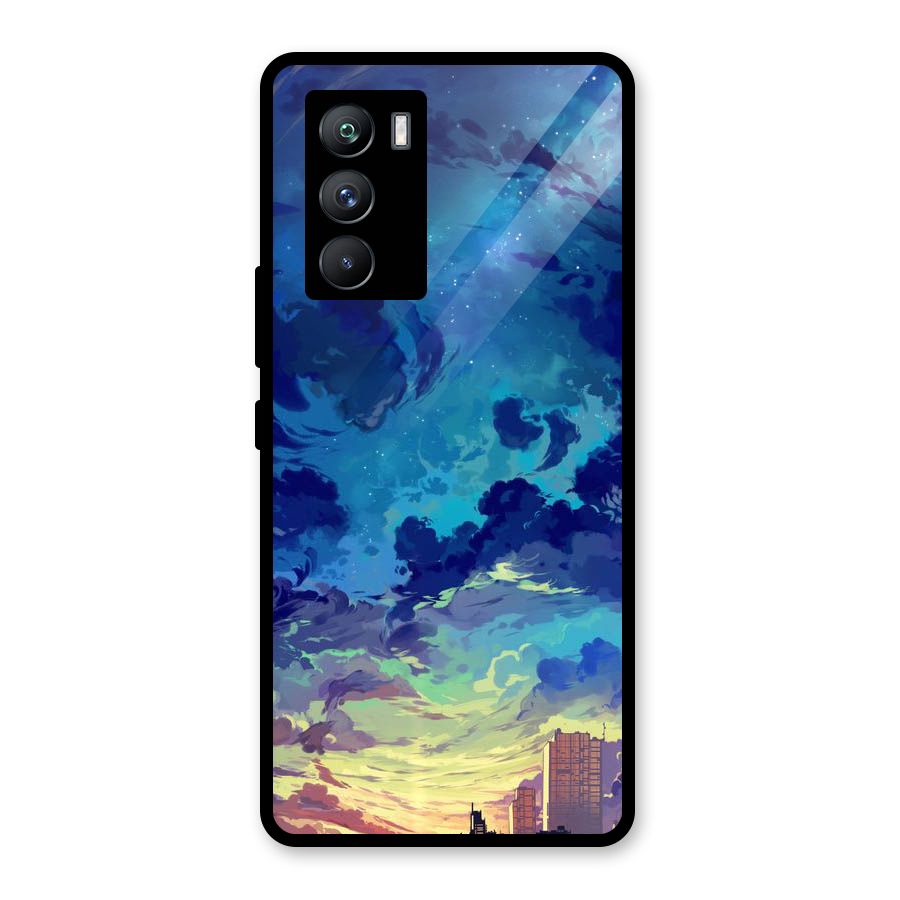 Cloud Art Glass Back Case for Vivo iQOO 9 SE