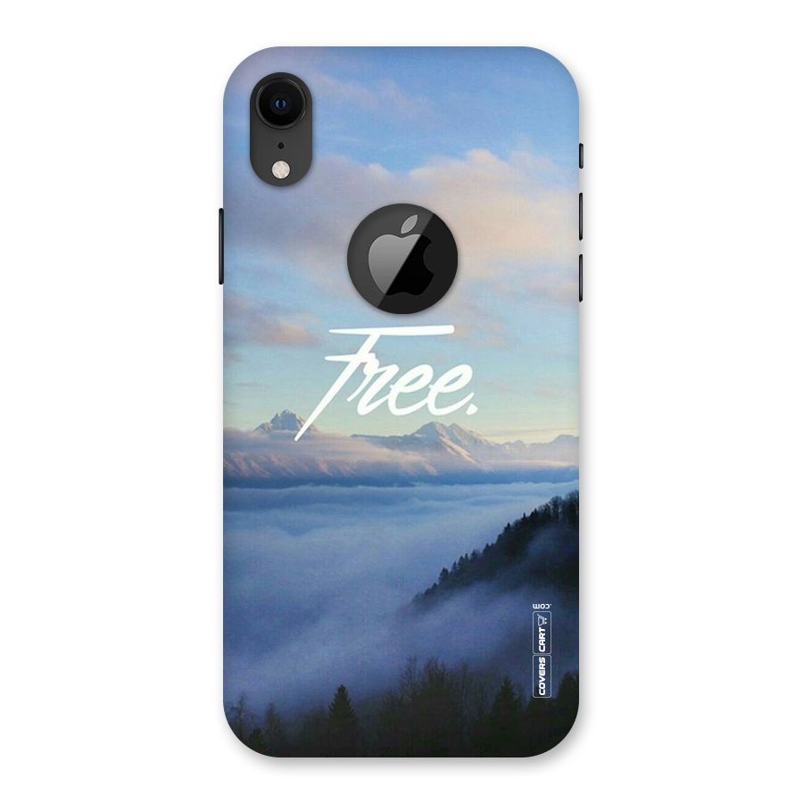 Cloudy Free Back Case for iPhone XR Logo Cut