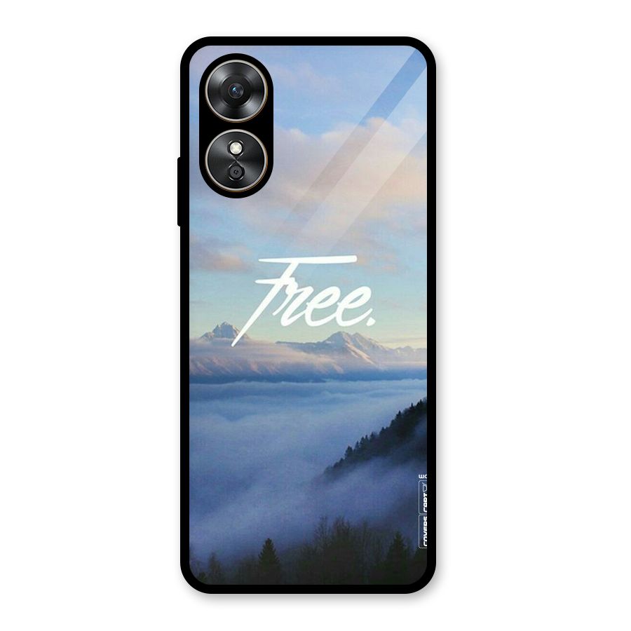 Cloudy Free Glass Back Case for Oppo A17
