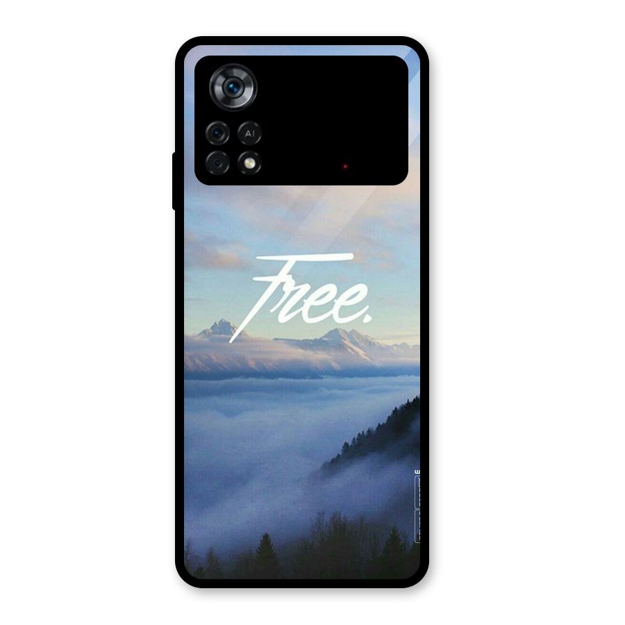 Cloudy Free Glass Back Case for Poco X4 Pro 5G