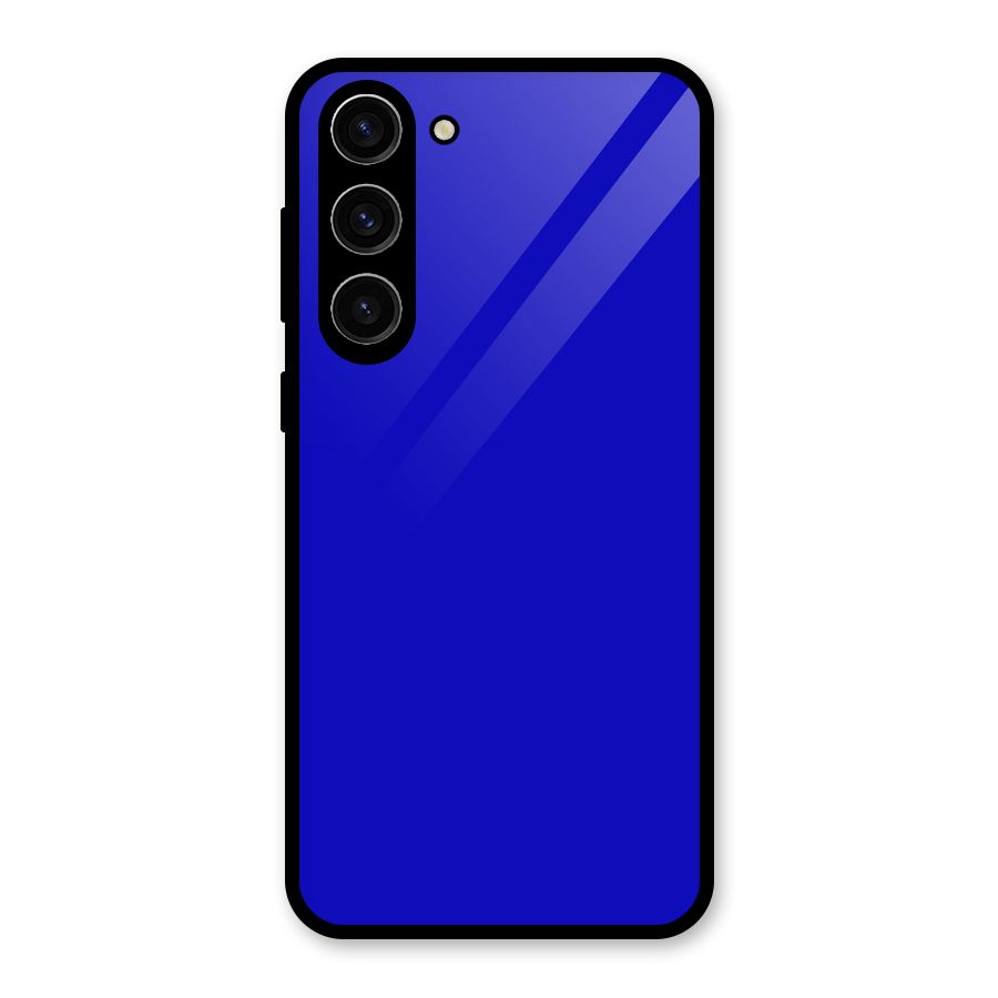 Cobalt Blue Glass Back Case for Galaxy S23 Plus
