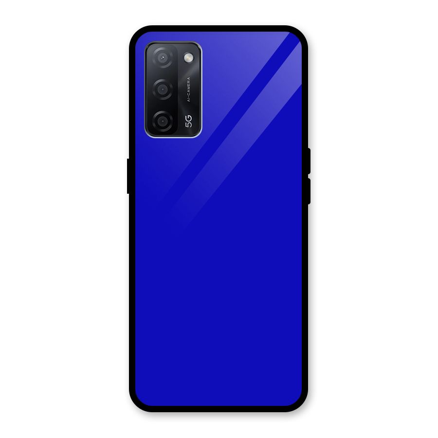 Cobalt Blue Glass Back Case for Oppo A53s 5G