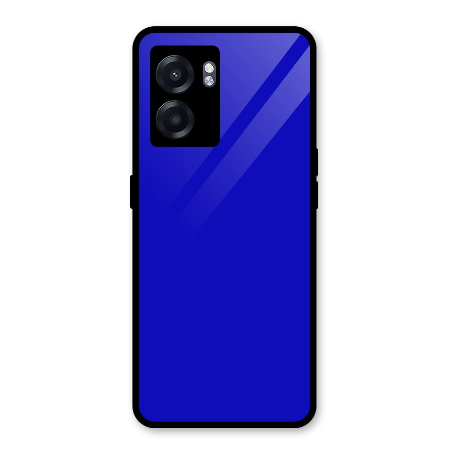 Cobalt Blue Glass Back Case for Oppo K10 (5G)