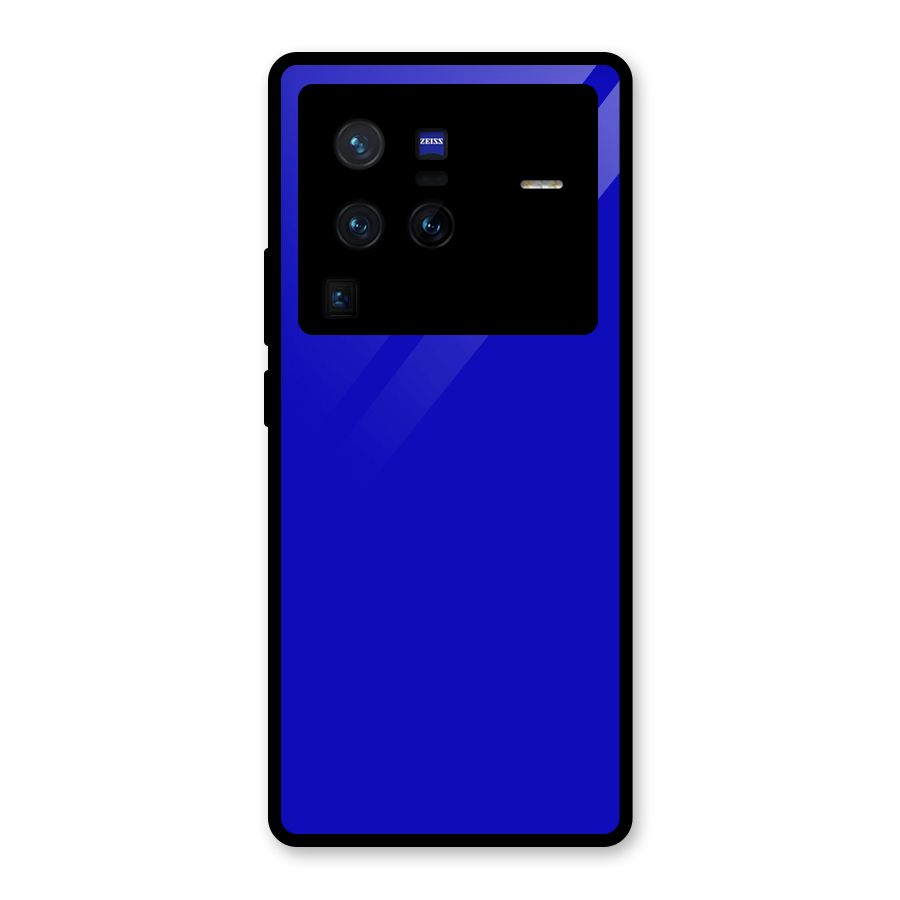 Cobalt Blue Glass Back Case for Vivo X80 Pro