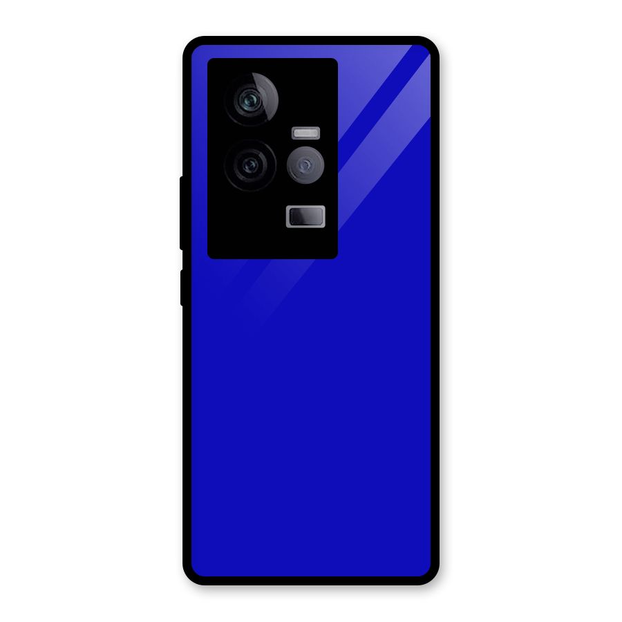 Cobalt Blue Glass Back Case for Vivo iQOO 11 5G
