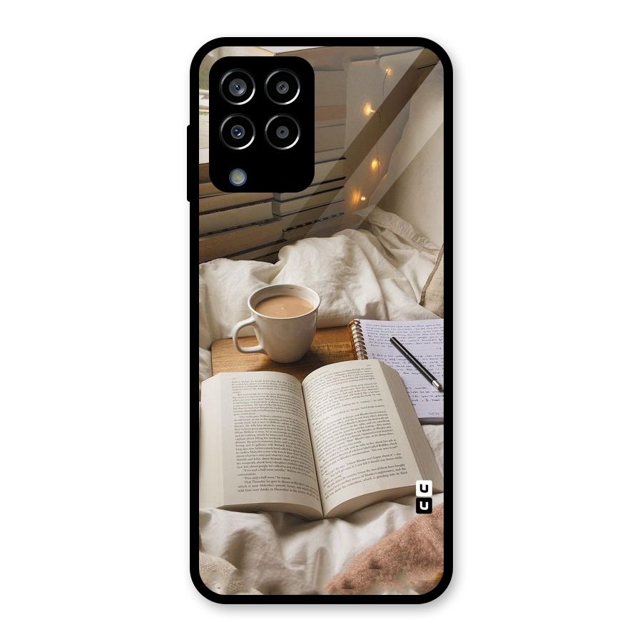 Coffee And Books Glass Back Case for Galaxy M33