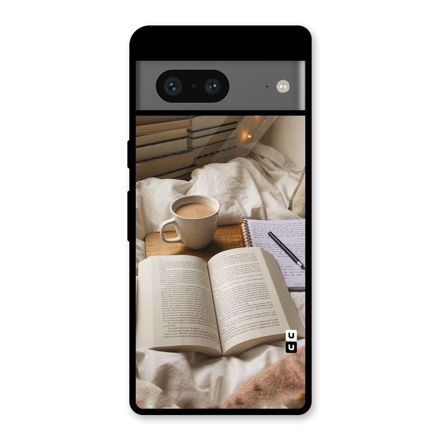 Coffee And Books Glass Back Case for Google Pixel 7