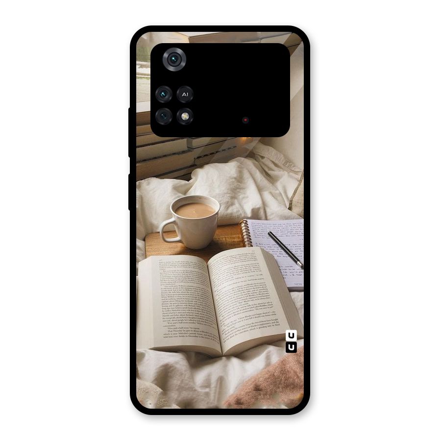 Coffee And Books Glass Back Case for Poco M4 Pro 4G
