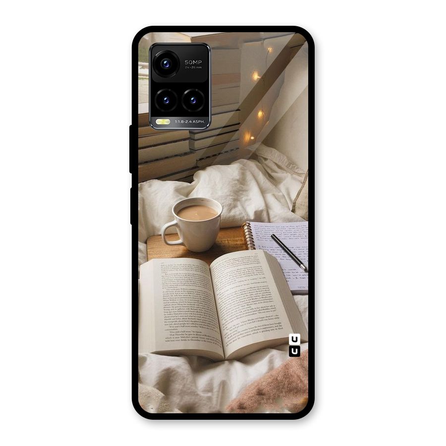 Coffee And Books Glass Back Case for Vivo Y21T