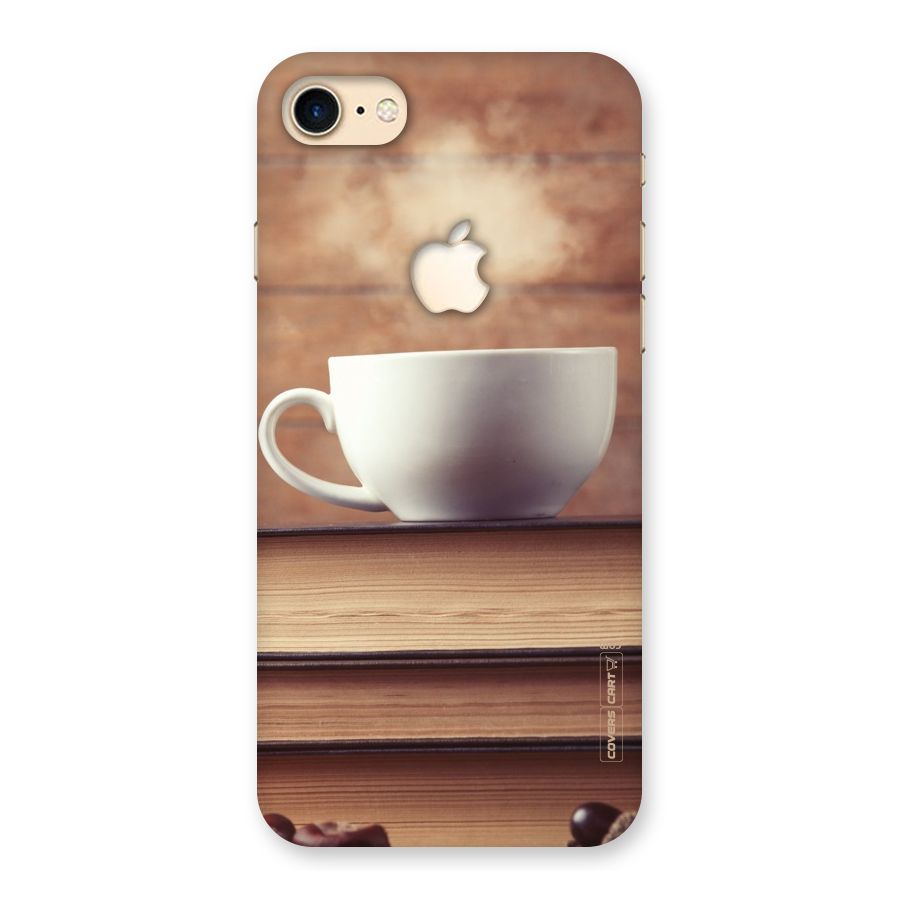 Coffee And Bookworm Back Case for iPhone 7 Apple Cut