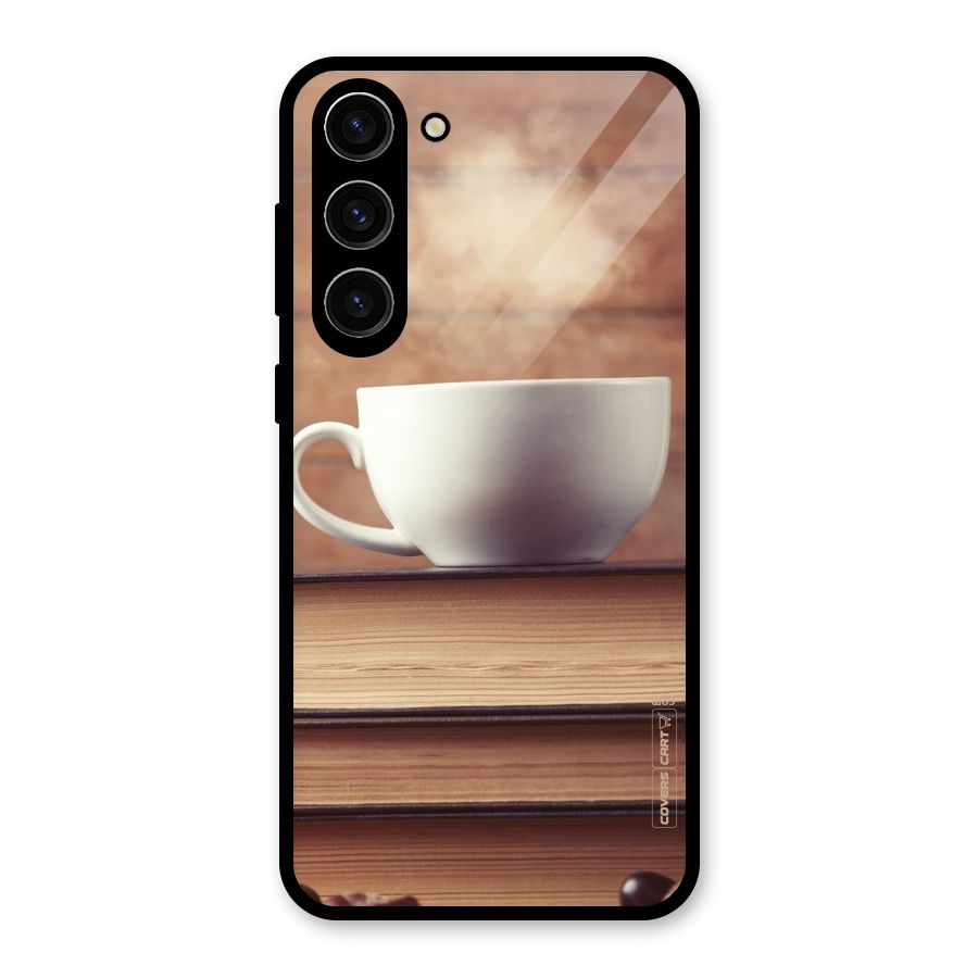 Coffee And Bookworm Glass Back Case for Galaxy S23 Plus